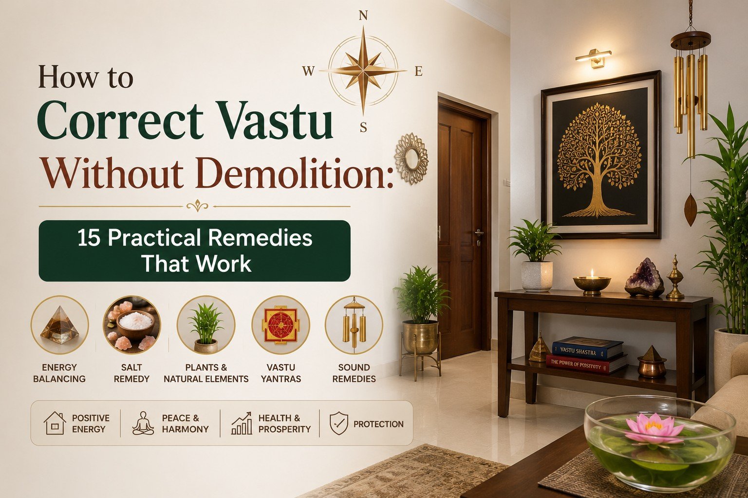 Vastu correction without demolition — 15 practical non-demolition remedies by Acharya Nehha, Prestigious Vastu